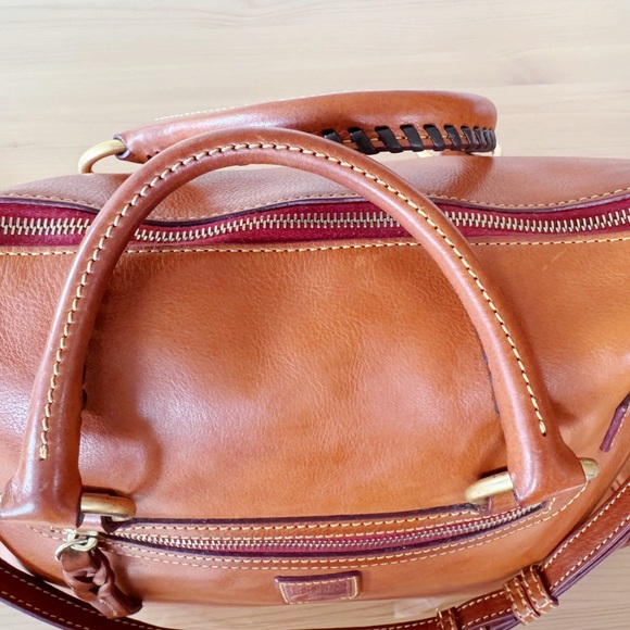 Dooney & Bourke Florentine Pocket Satchel - Natural Leather - Picture 5 of 12
